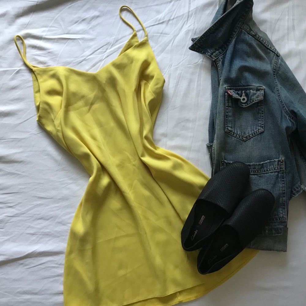 LAST DAY ASOS Yellow Cami Shift Dress